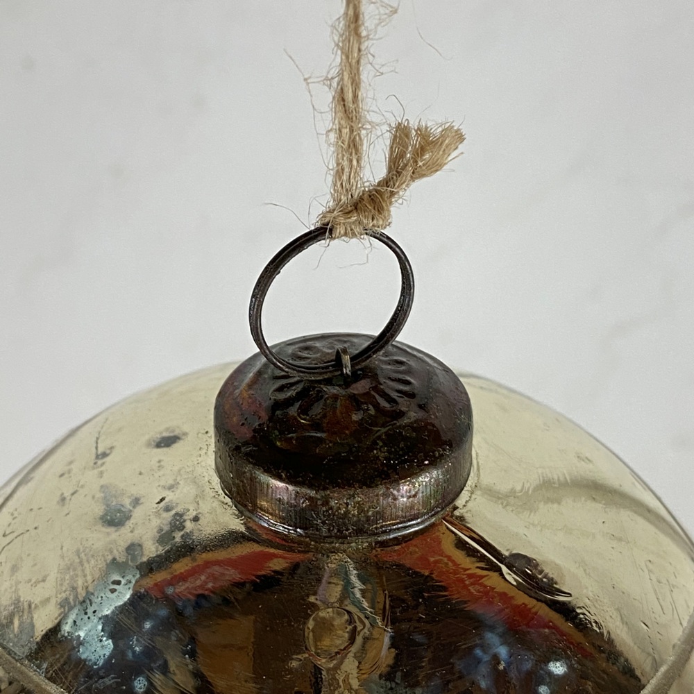 Weihnachtskugel antiksilber 10 cm