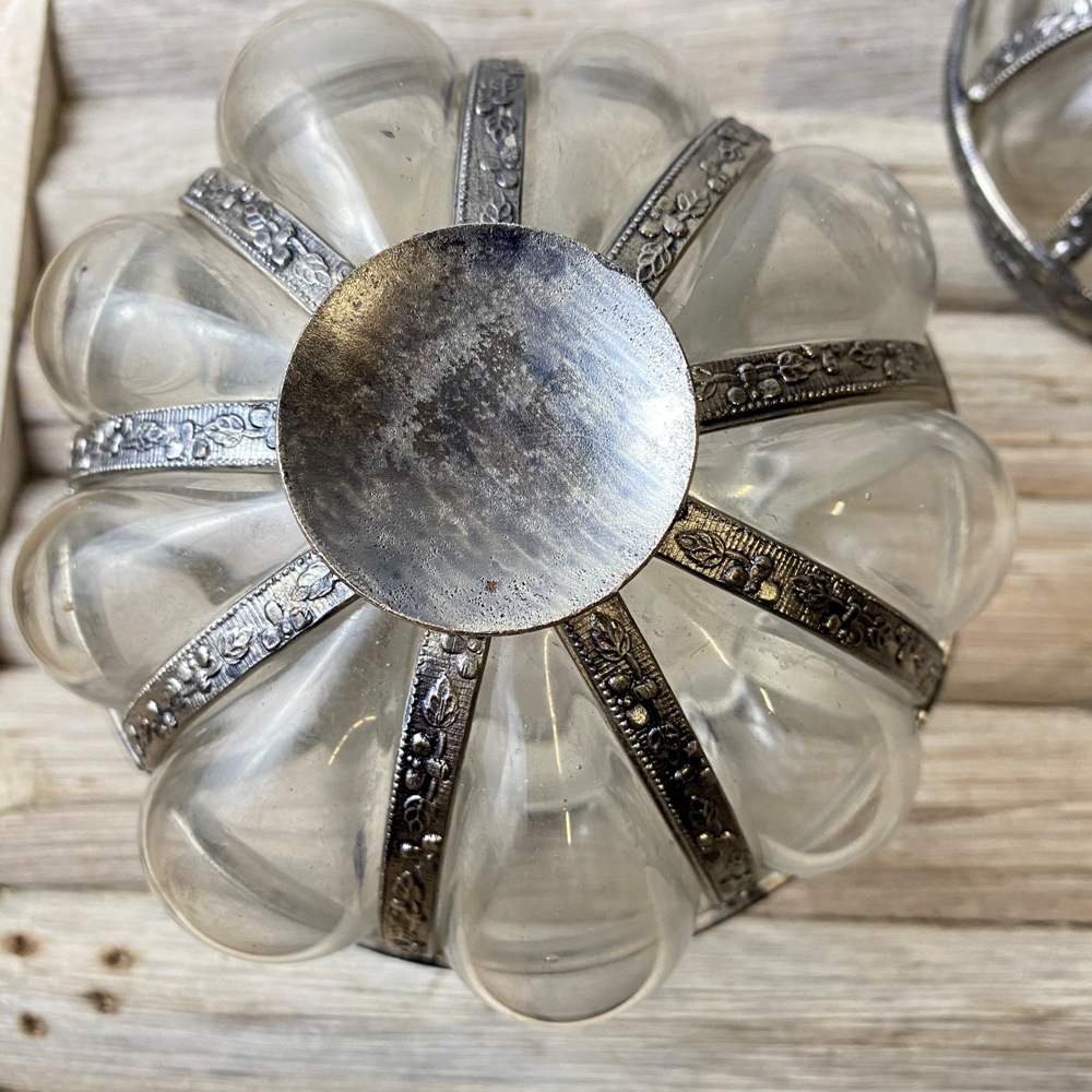 Windlicht  Omega Glas / Metall Durchmesser 9 cm