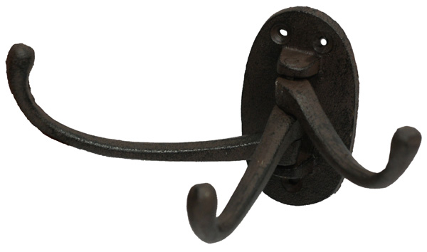 RustikalCharm – Drehbarer 3er Wandhaken aus Gusseisen im Vintage-Look