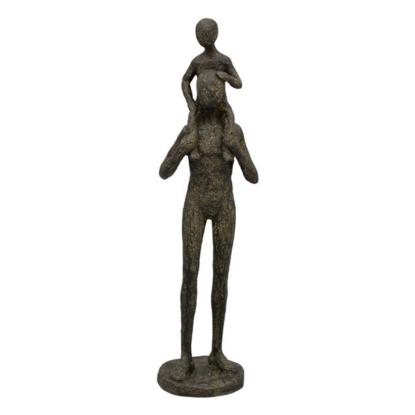 Skulptur Vater mit Kind Hilda, Polyresin, 11x9,5x40 cm