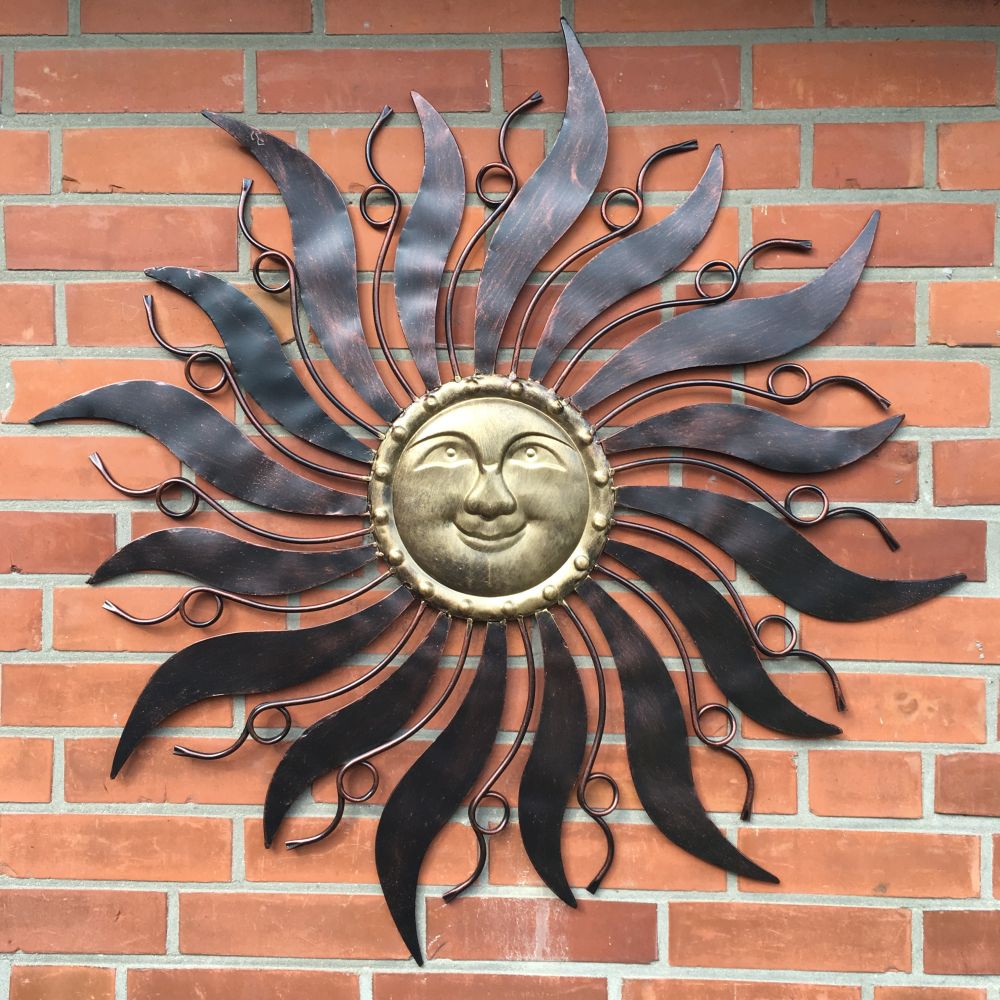 große Sonne aus Metall / Durchmesser 96 cm