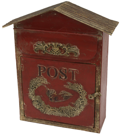 Postkasten "MICHEL" aus Metall/ antikrot lackiert