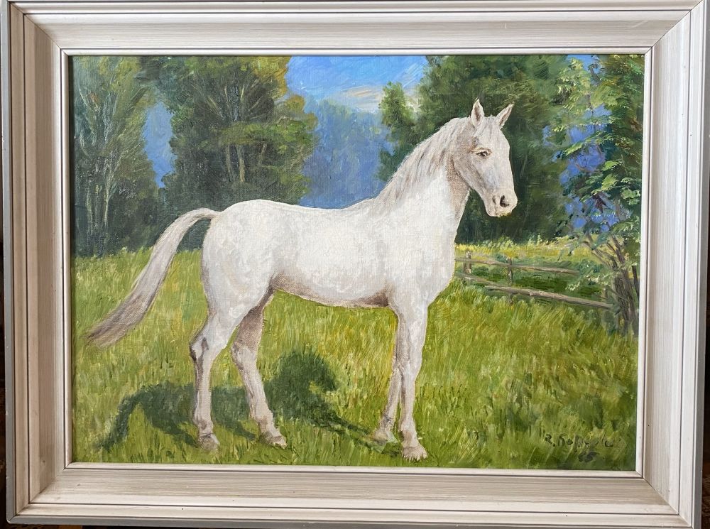 Öl-Gemälde "Pferd" von Rudoff Hoßfeld (1910-1999)