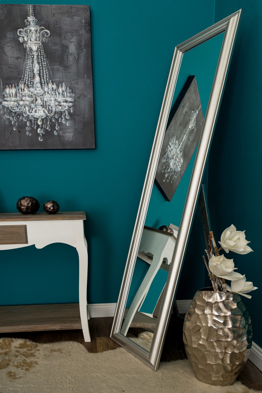 Standspiegel Asil IV, silber - 40x180 cm