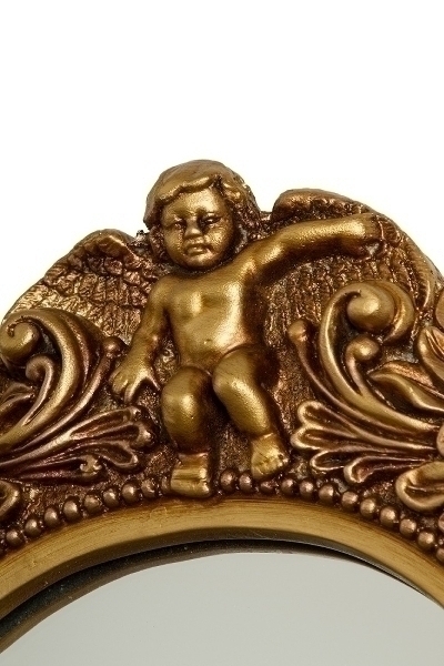 Ovaler Spiegel Mogallal, gold