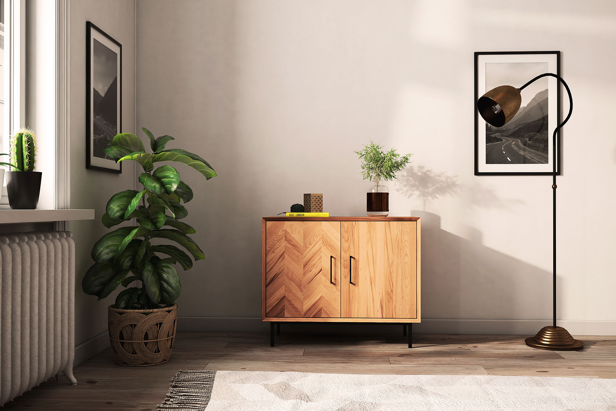 Kommode mit 2 Türen / Abies 2735