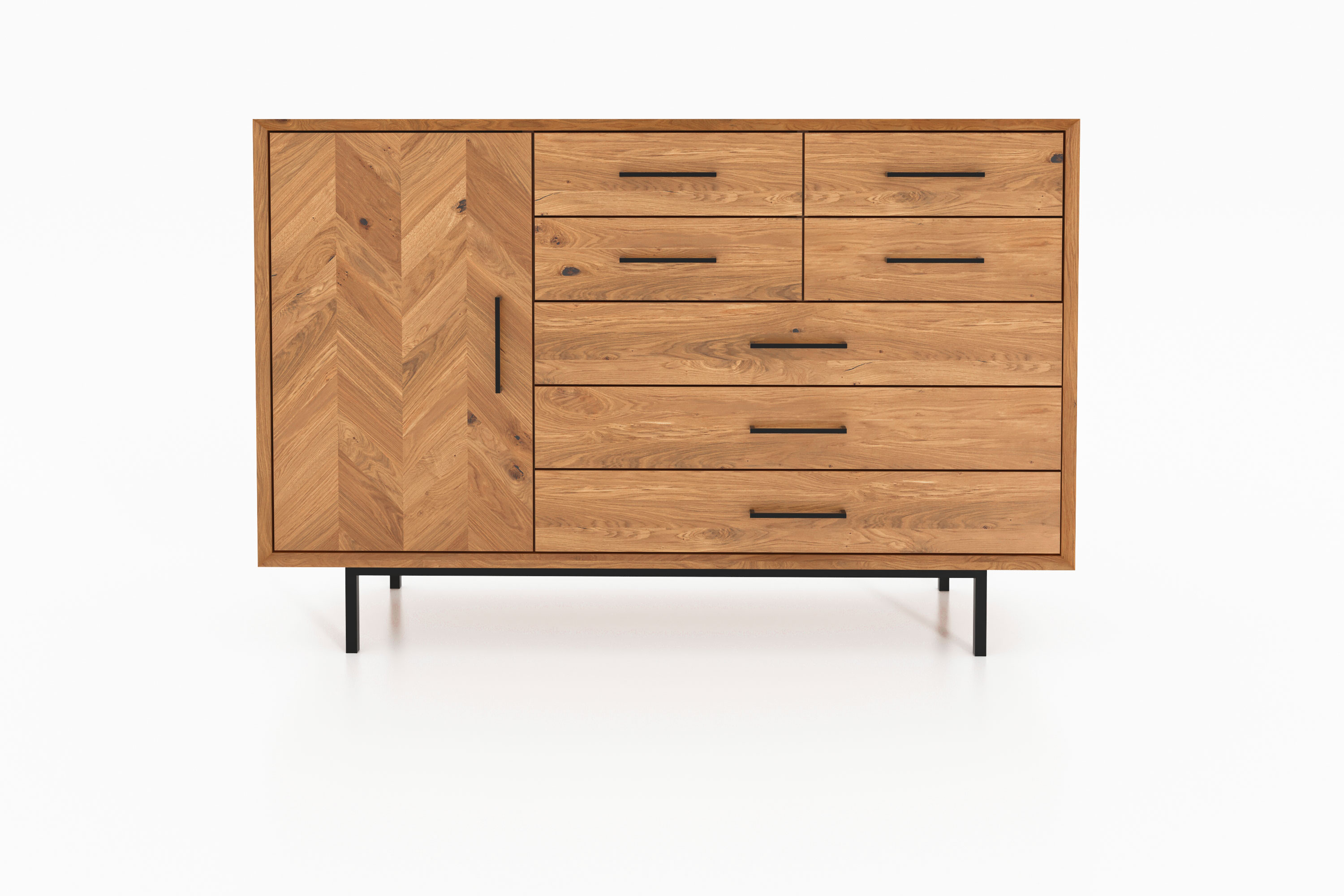 große Anrichte - Sideboard 1 Tür &  7 Schubladen /  Abies 2750