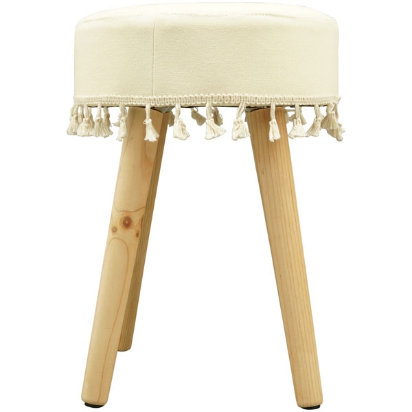 Hocker DIVAN, natur, Holz,30x30x42 cm  / VINTAGELOOK