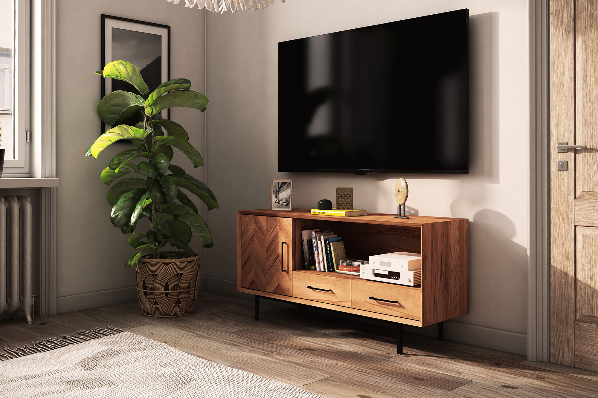 Sideboard 1 Tür & 2 Schubladen / Abies 2724