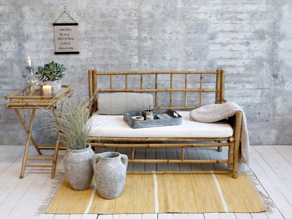 Lyon Sofa Bambus mit Polster v. Chic Antique