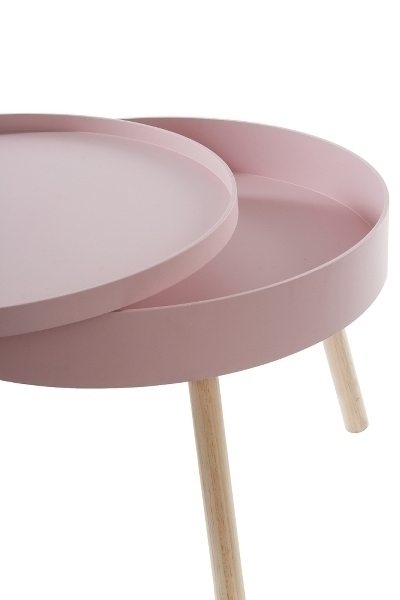 Beistelltisch Lynn, mit Stauraum, rosa FSC 100% GFA-COC-002292-EG