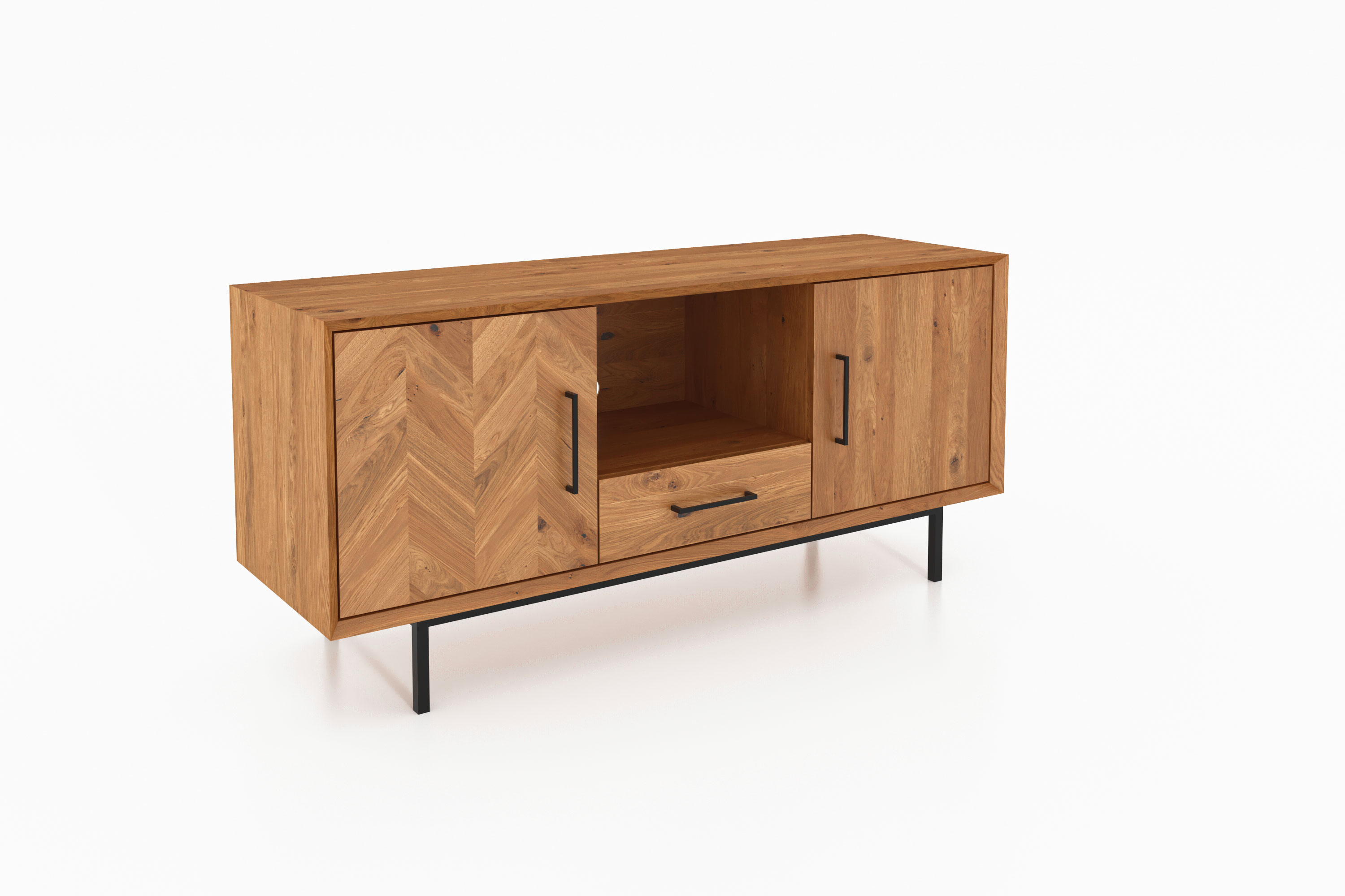 Sideboard mit 2 Türen & Freifach & Schublade / Abies 2725