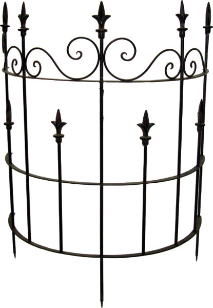 Rankgitter „Basello" halbrund – dekorative Rankhilfe aus Metall | 61 x 80 cm