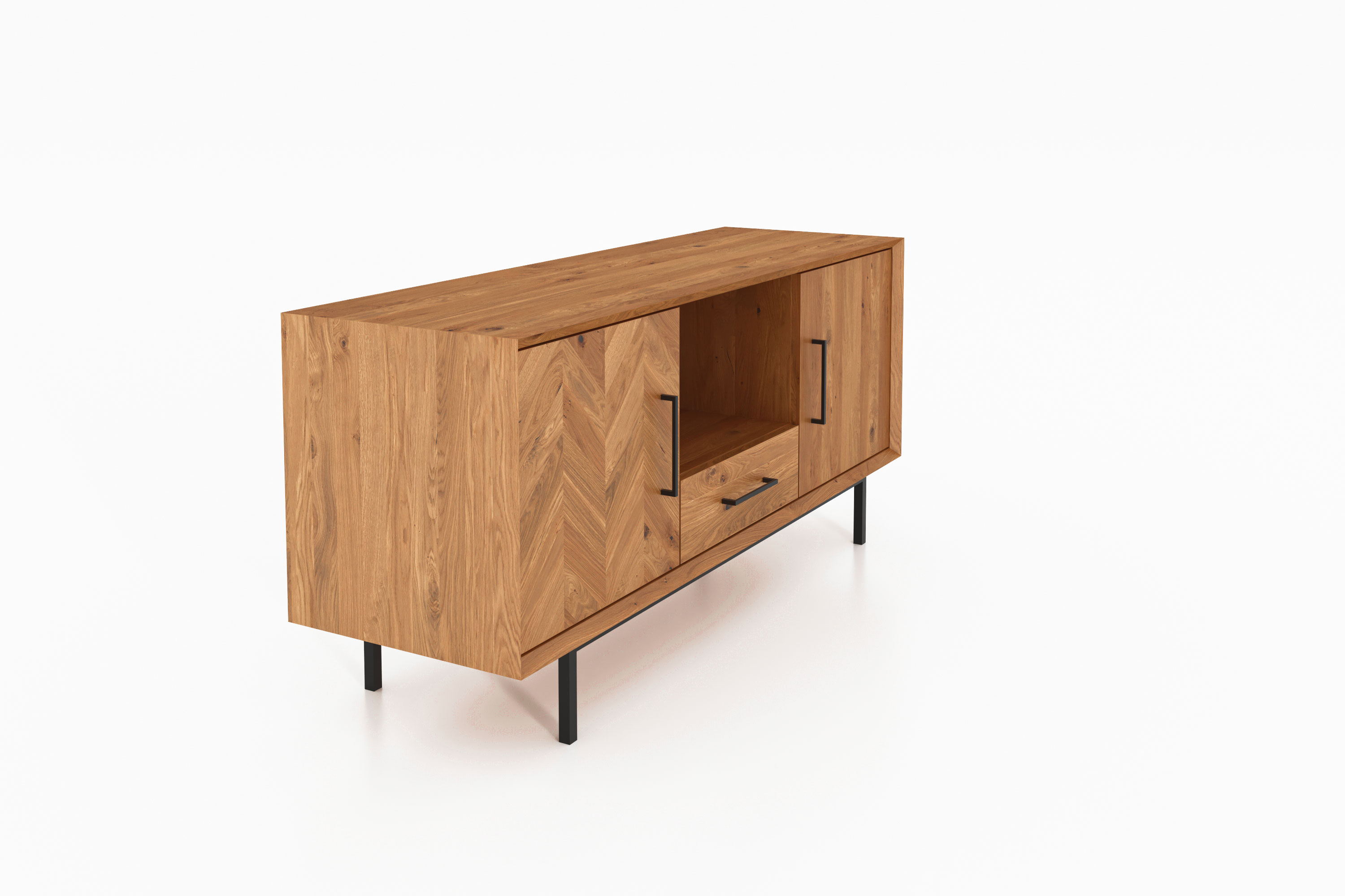 Sideboard mit 2 Türen & Freifach & Schublade / Abies 2725
