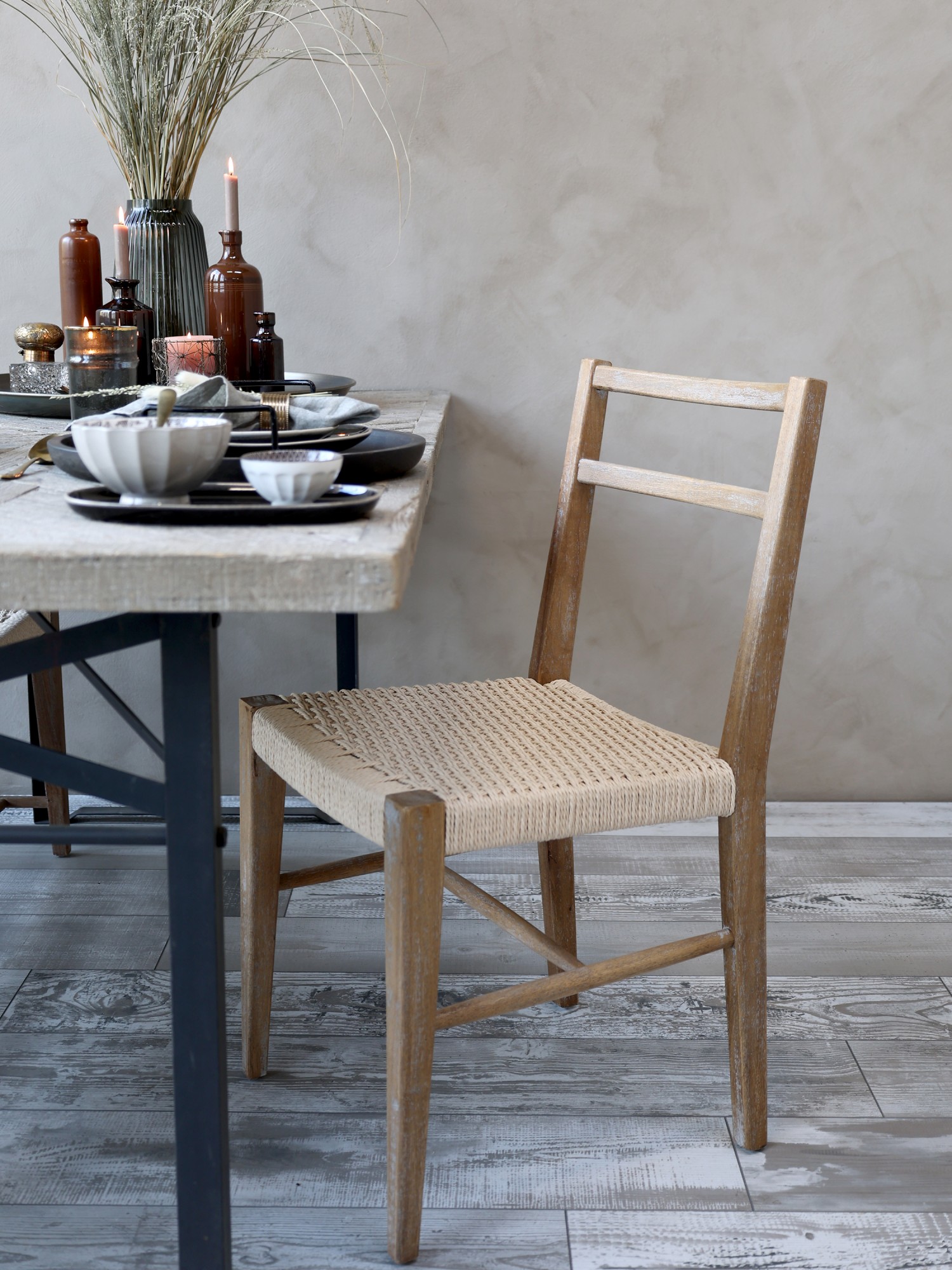 Stuhl Limoges Taburat mit geflochtenen Sitz