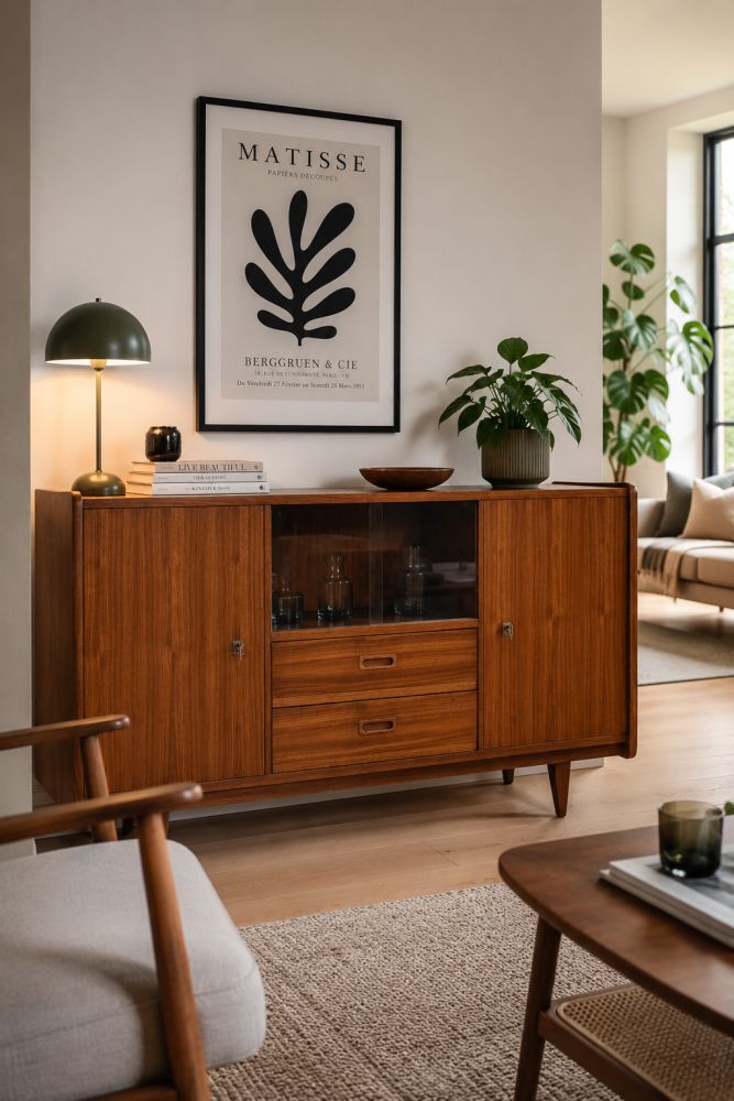 Sideboard „NUSSBAUM 1960“ – Mid Century Sideboard aus den 1960er Jahren