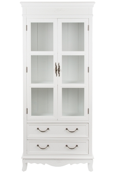 Schrank Elegance, mit Glas 2 Schubladen und FSC 100%, GFA-COC-002292-EG