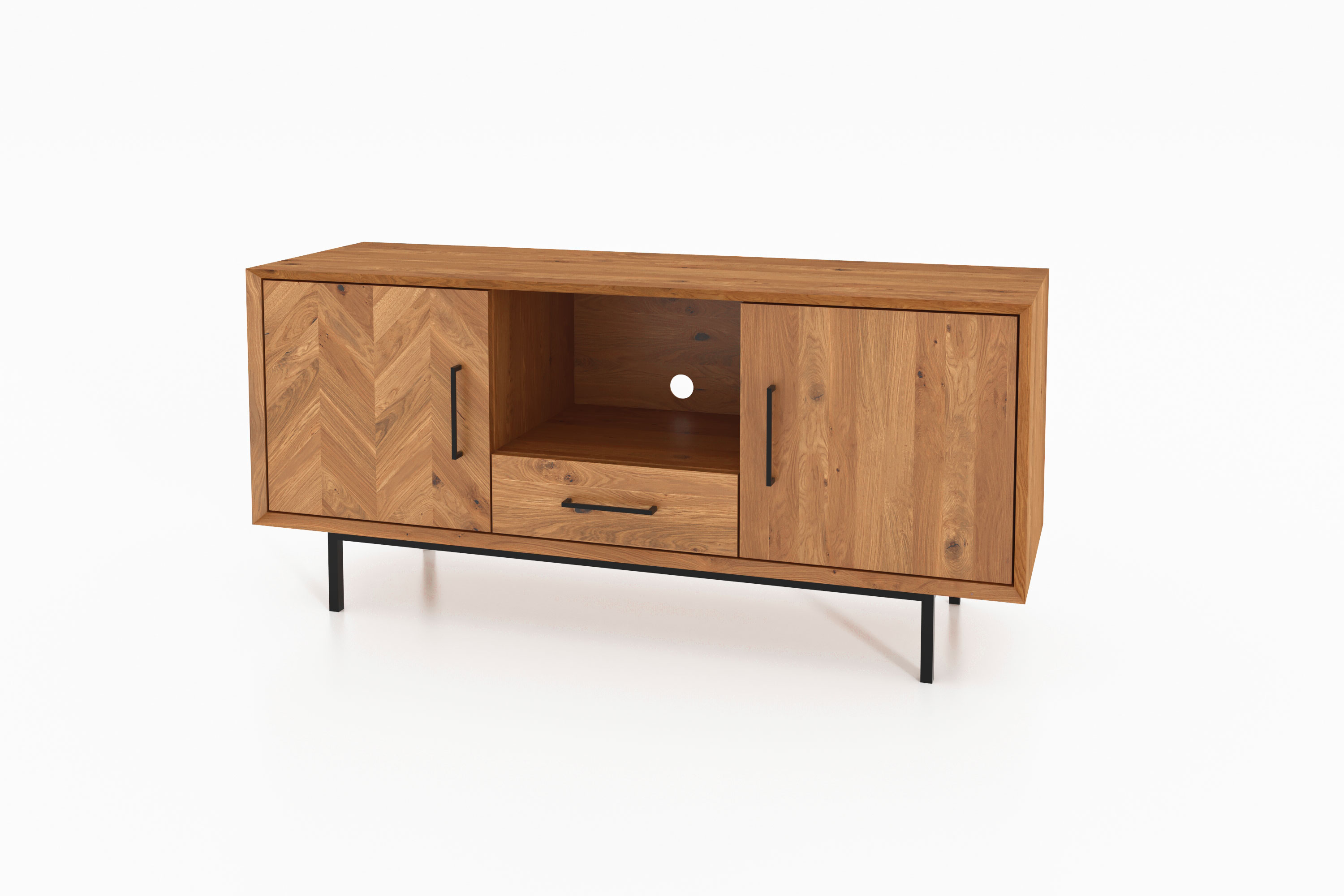 Sideboard mit 2 Türen & Freifach & Schublade / Abies 2725