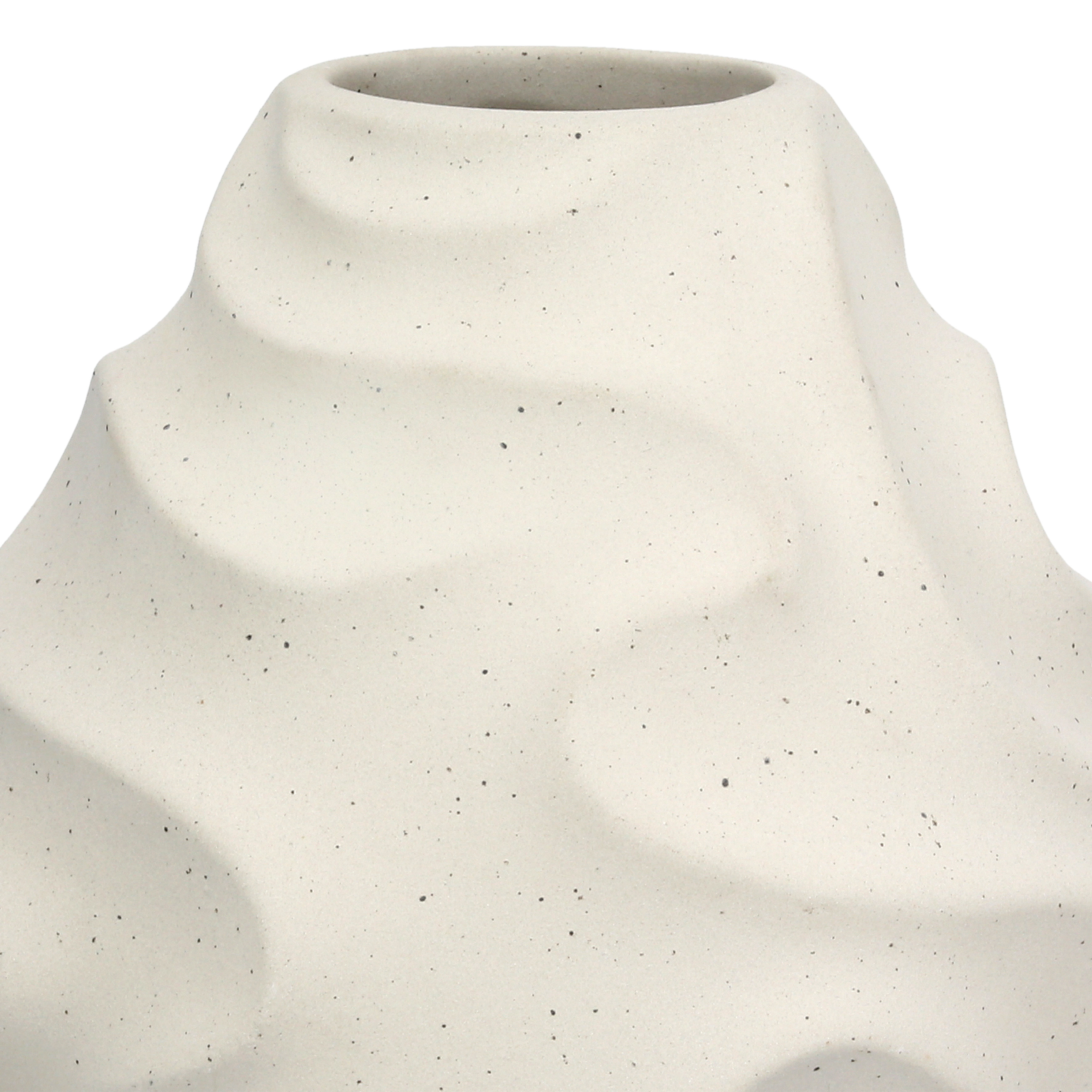 „Ondulas Dot – Runde Designer-Vase in Hellgrau“