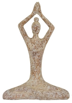 Yoga Figur / Skuptur  aus Holz