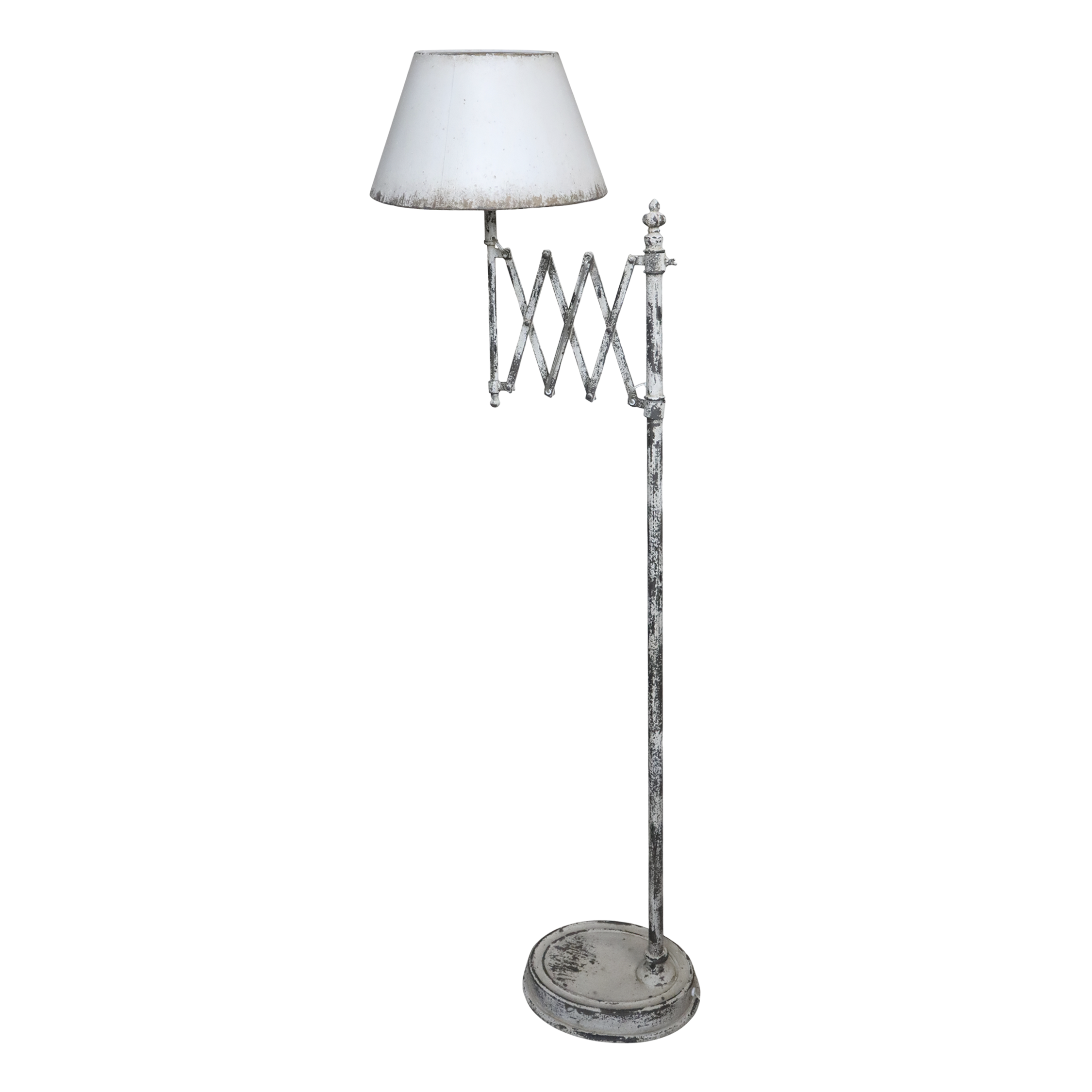 Stehlampe - Scherenlampe Chic Antique / Shabby-Look / Metallschirm
