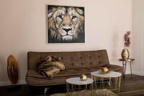 Sofa Maya mit Schlaffunktion - hellbraun