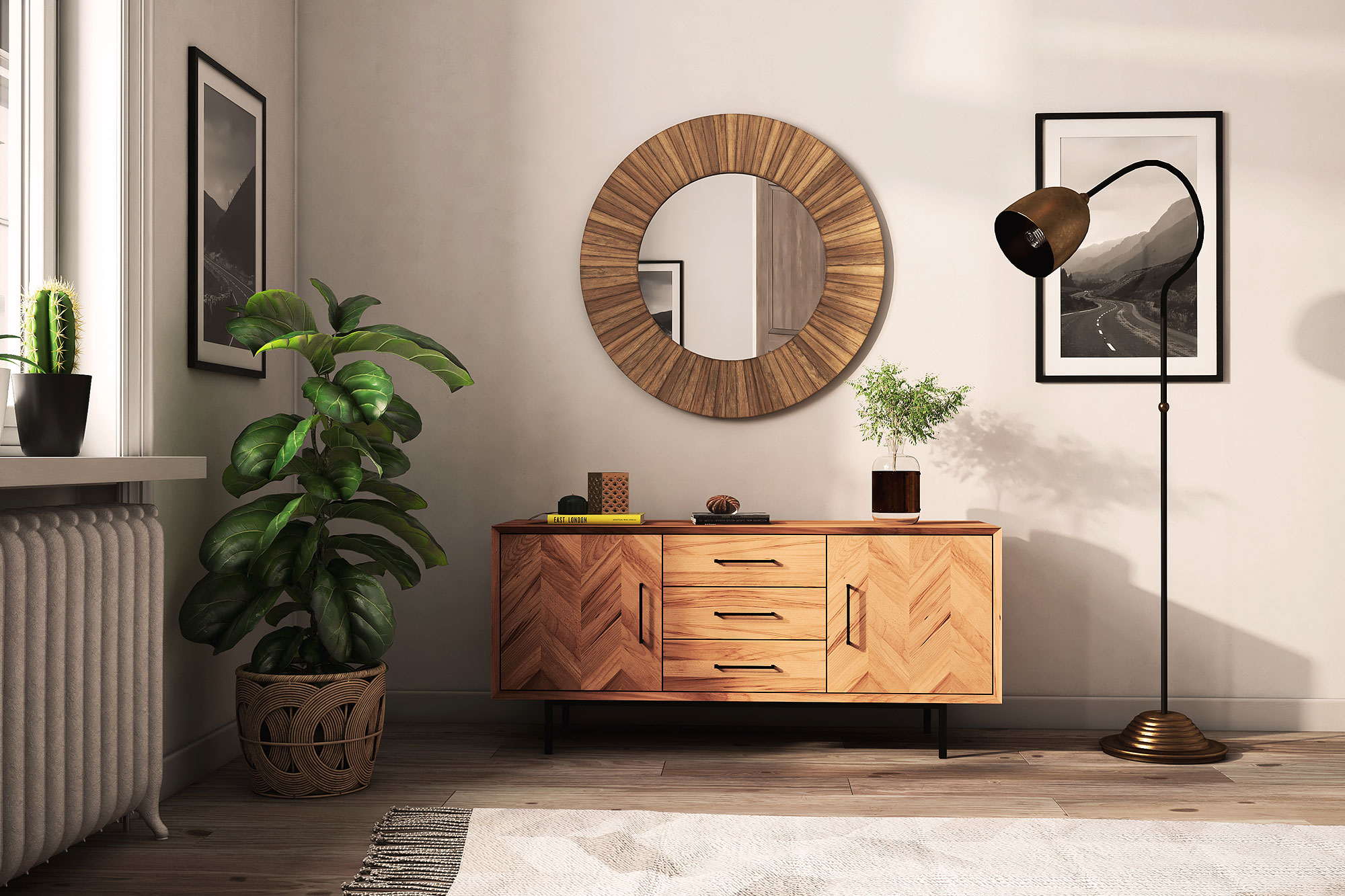 Sideboard mit 2 Türen & 3 Schubladen / Abies 2729