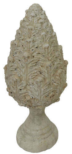 Dekozapfen antikes Muster/ Zement patieniert 37 cm