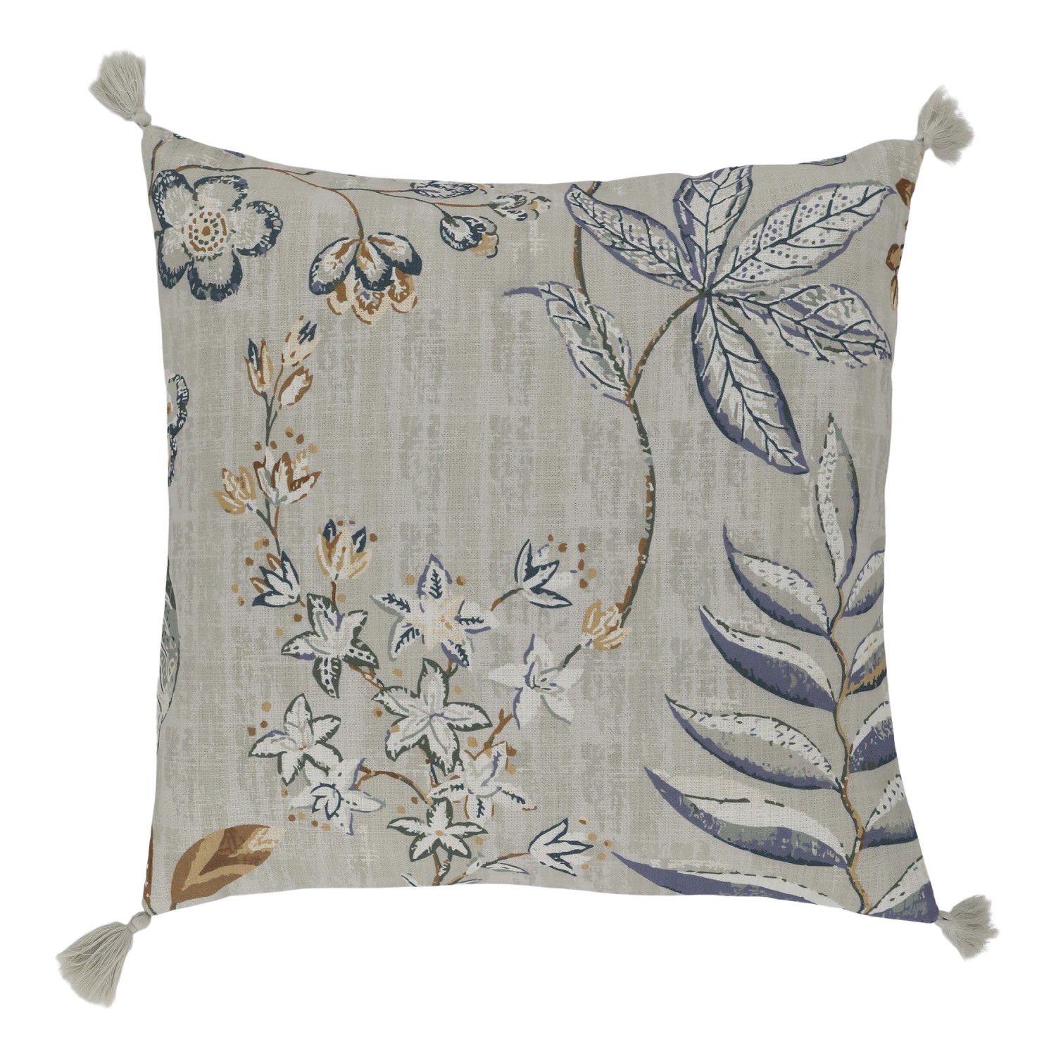 Kissenbezug AIX - OPAL mit Quasten und Blumenmotiv / Chic Antique