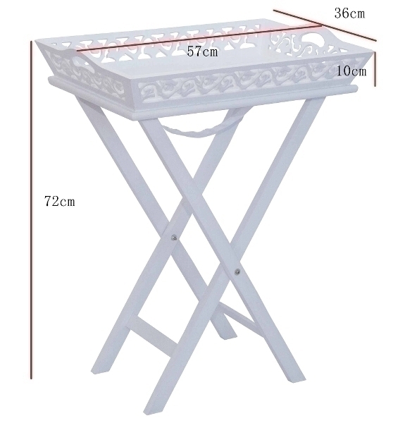 Tablett Romantic, mit Gestell