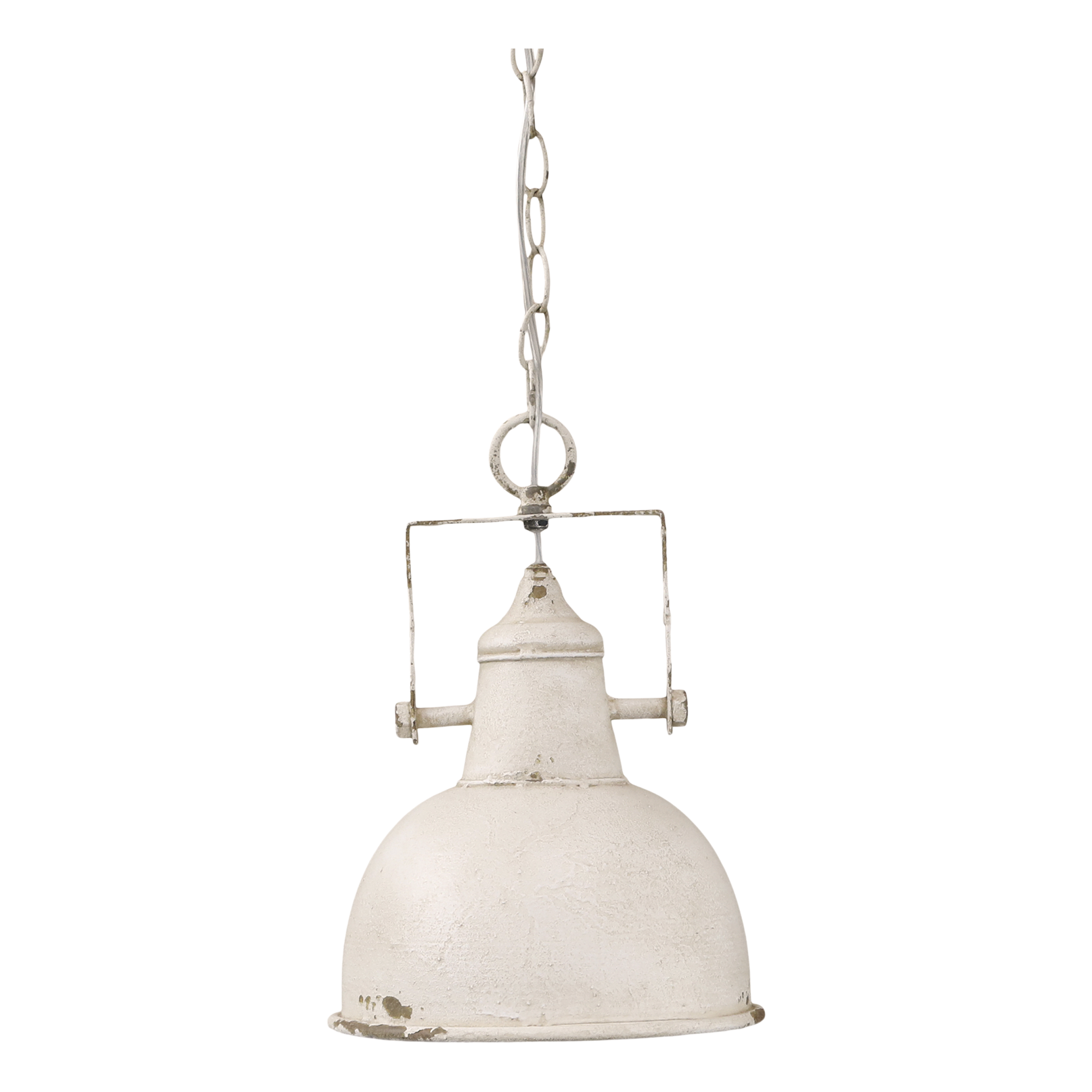 Chic Antique Deckenlampe Factory Lampe / Shabby-weiß