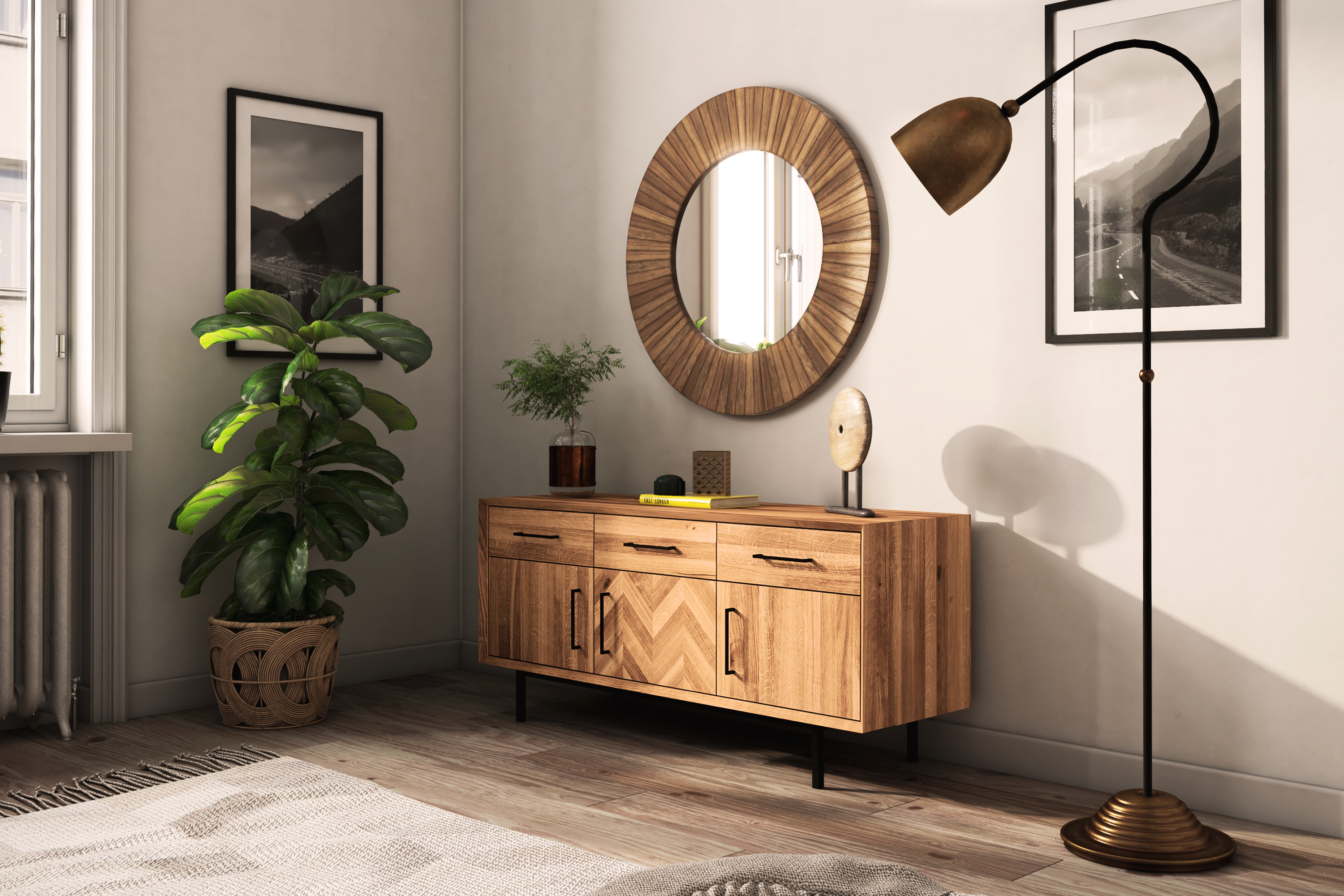 Sideboard 3 Türen & 3 Schubladen / Abies 2730