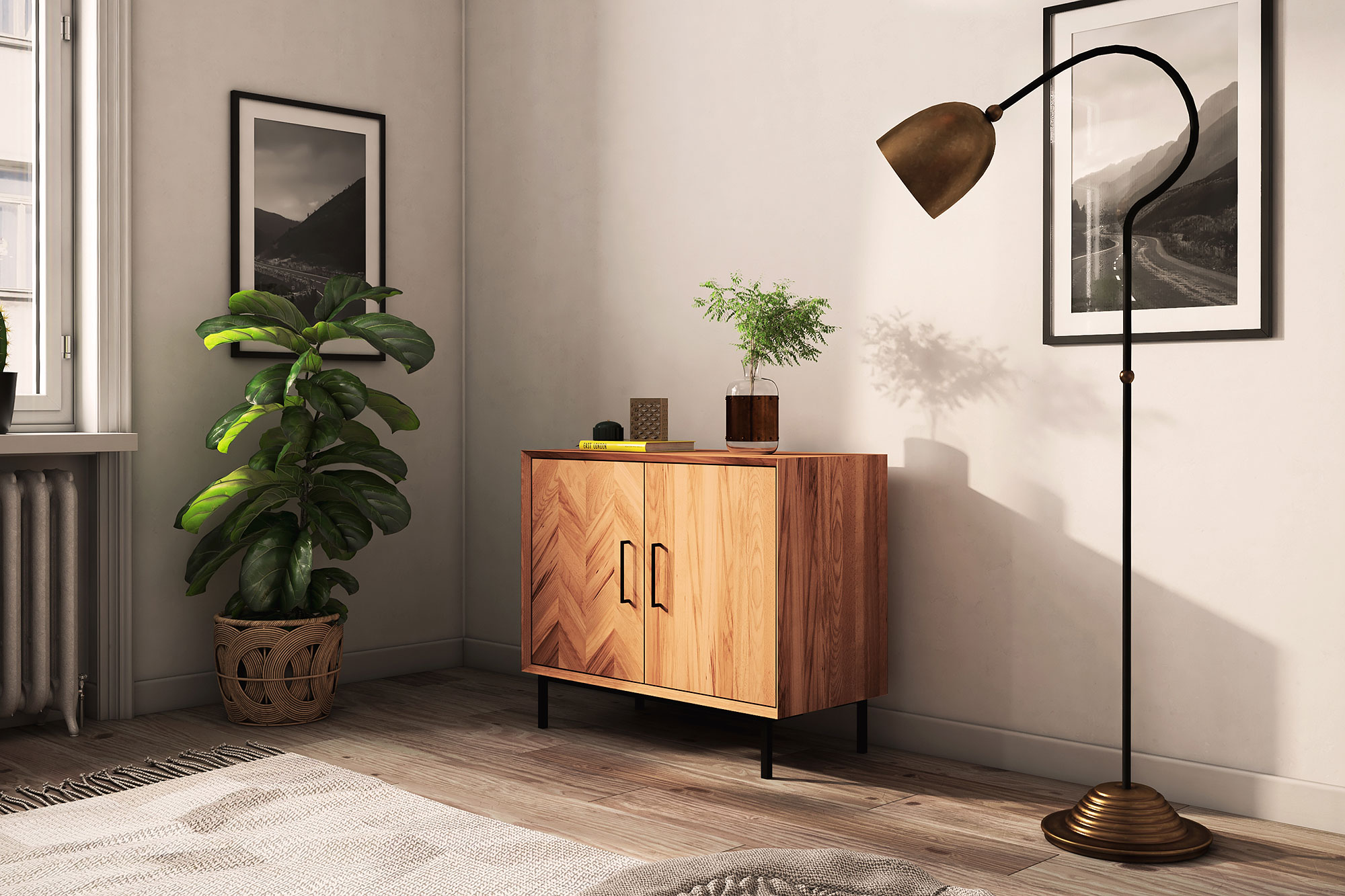 Kommode mit 2 Türen / Abies 2735