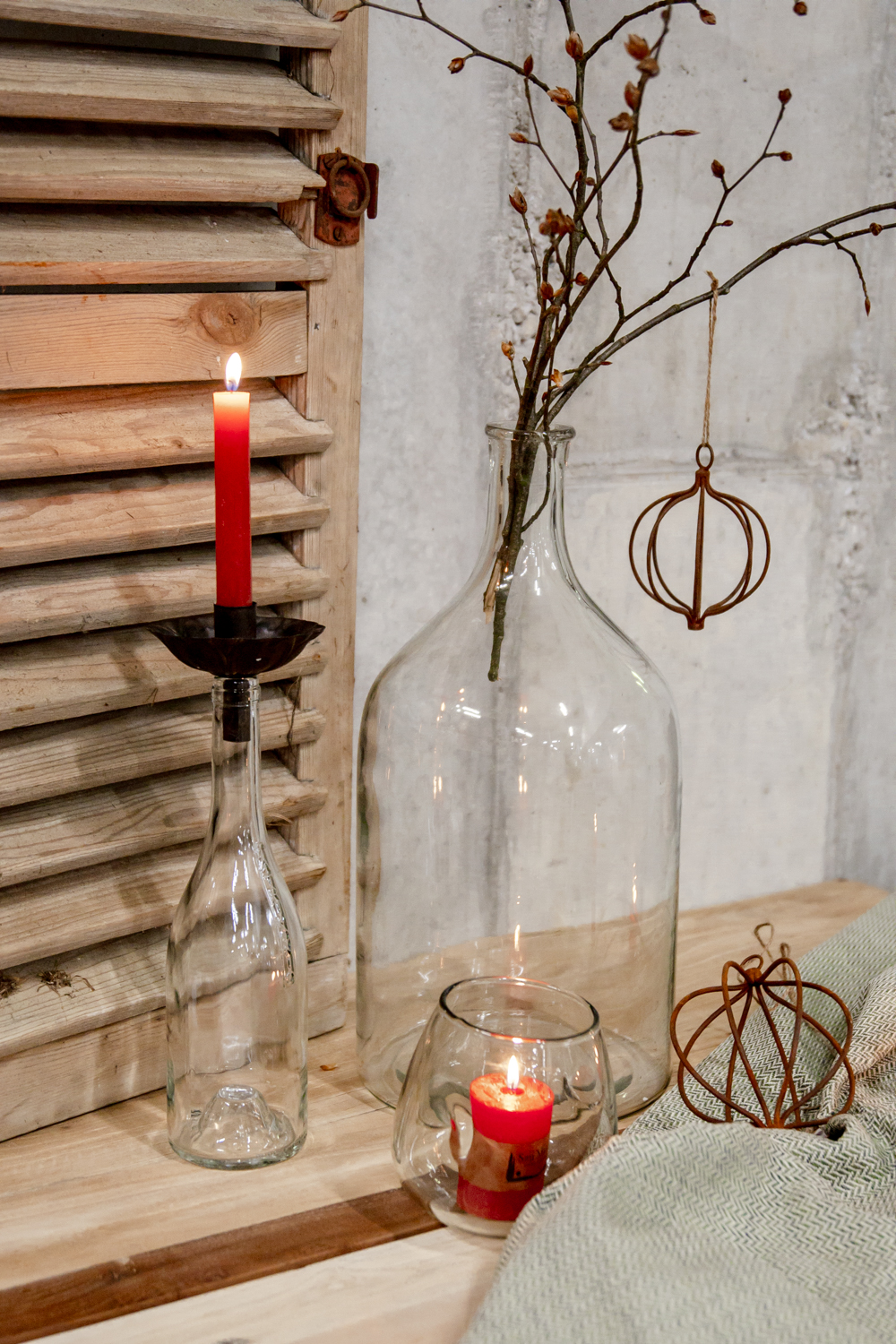 „Rustic Glow – 2er-Set Drahtkugeln in Rost-Optik“
