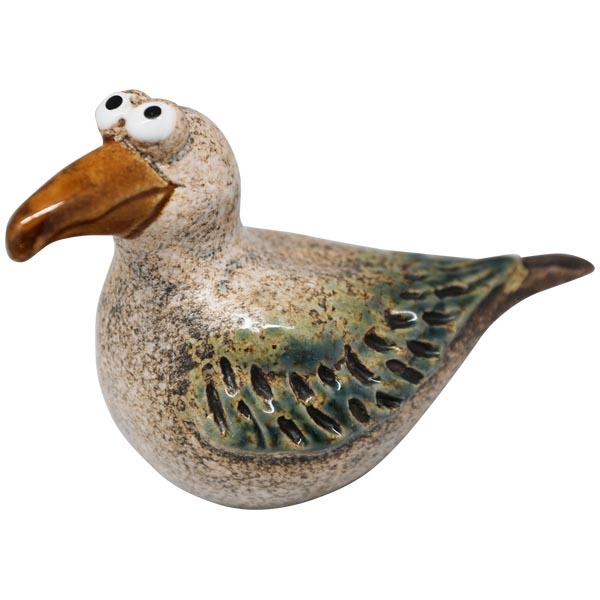 Möwe Océan, weiß, Stoneware, 12x6,7x9,3 cm Dekomöwe / Meerdeko