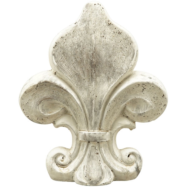 Wandhänger Lilie Valo, creme/weiß, Zement, 13,5x4x17,5 cm
