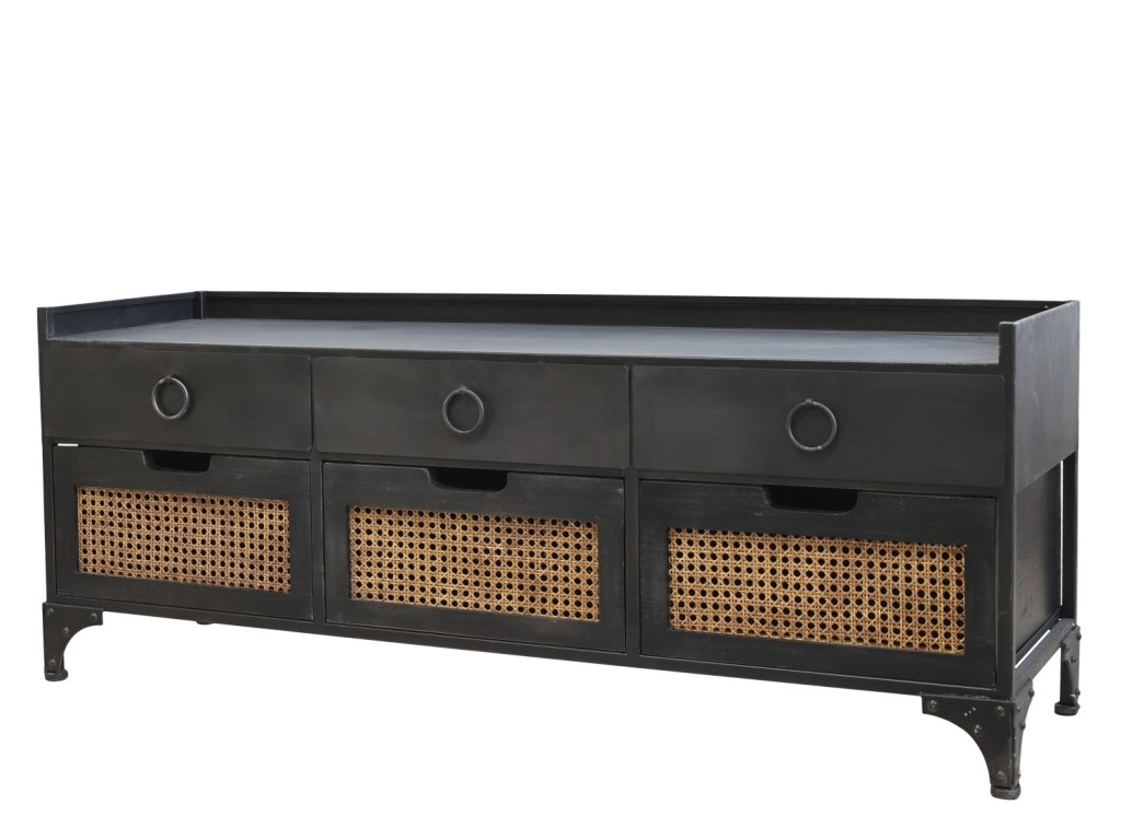 Kommode aus Metall mit 6 Schubladen