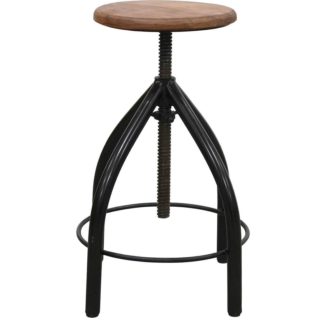 Spin Drehhocker - Schwarz / Hocker Industrial-Look