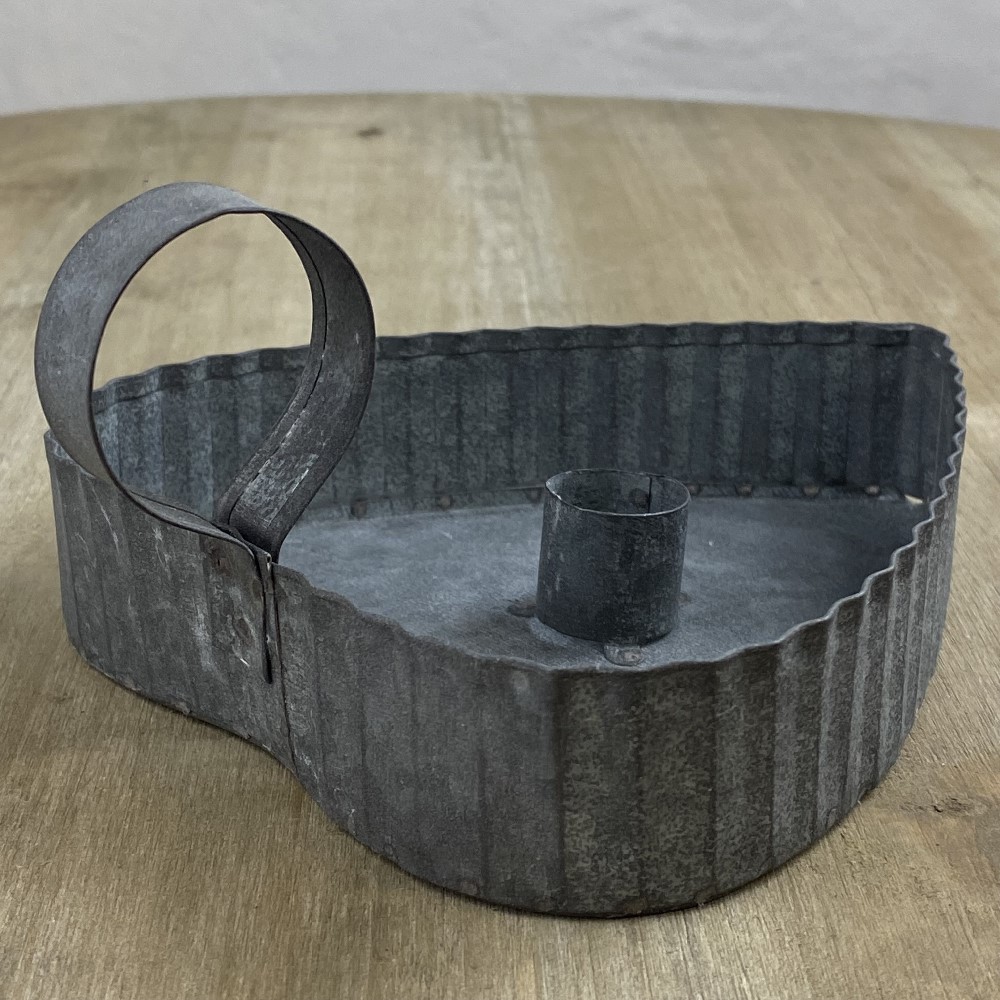 Kerzenhalter "NAPOLIE" aus Zinkblech / ANTIK-LOOK
