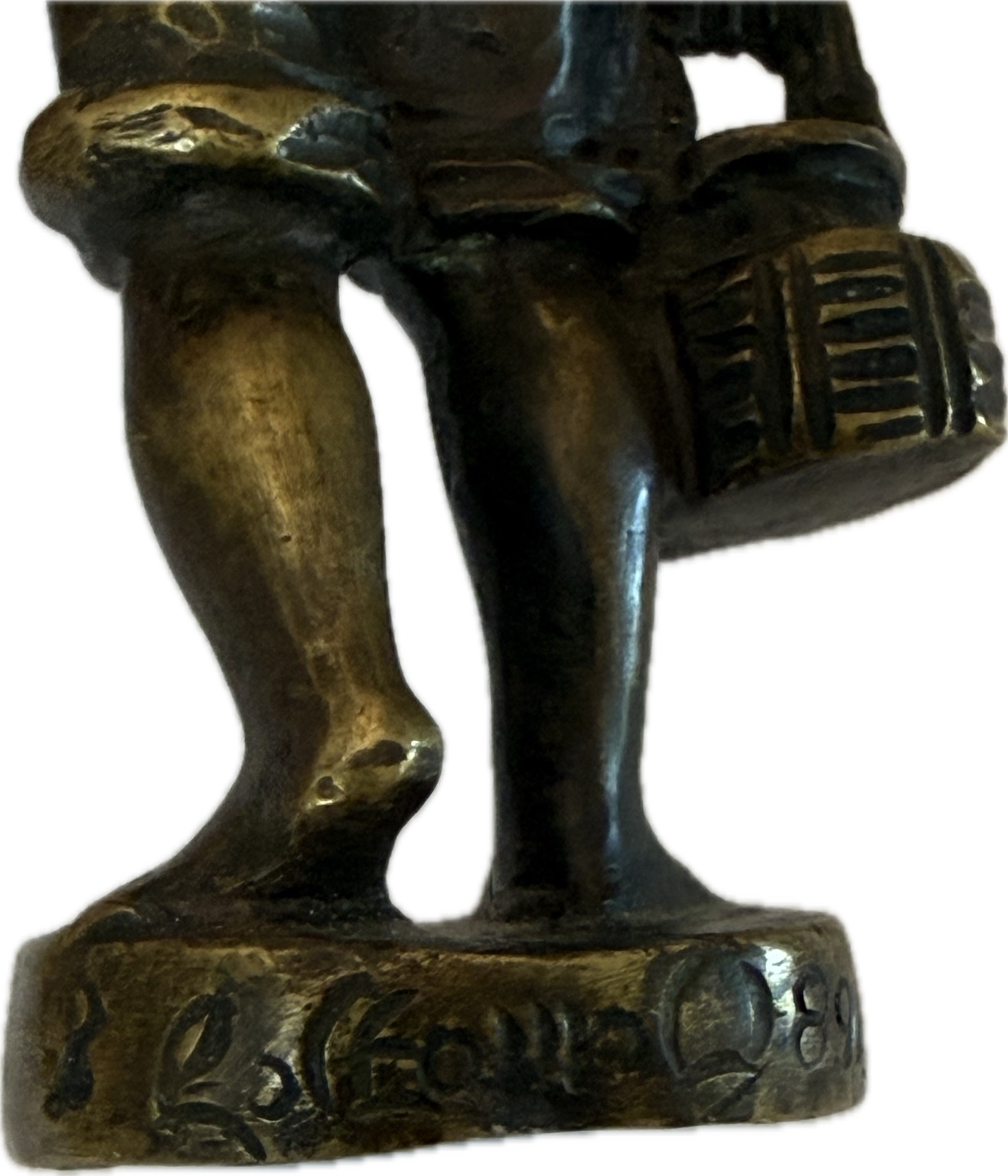Signierte Bronze „Junger Fischer“ von Louis-Albert Carvin – französische Skulptur um 1900