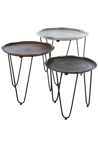 Beistelltischset Kapur 3er Set aus Metal