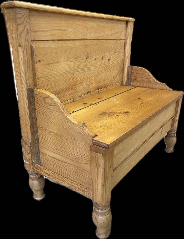 Bettbank / Sitzbank / Weichholzbank / Truhenbank aus altem Holz