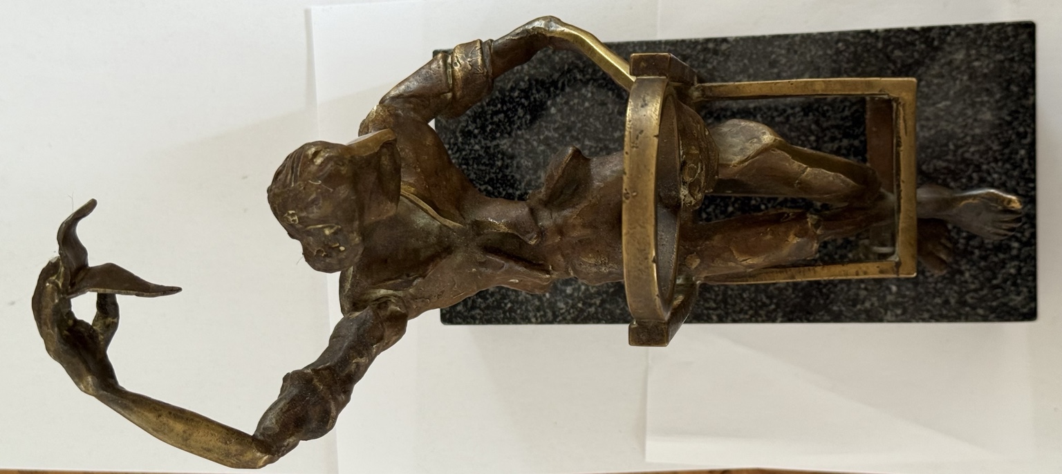 Wolfgang Ramach Bronze Skulptur – Signiertes Unikat auf Granitsockel | Moderne österreichische Kunst