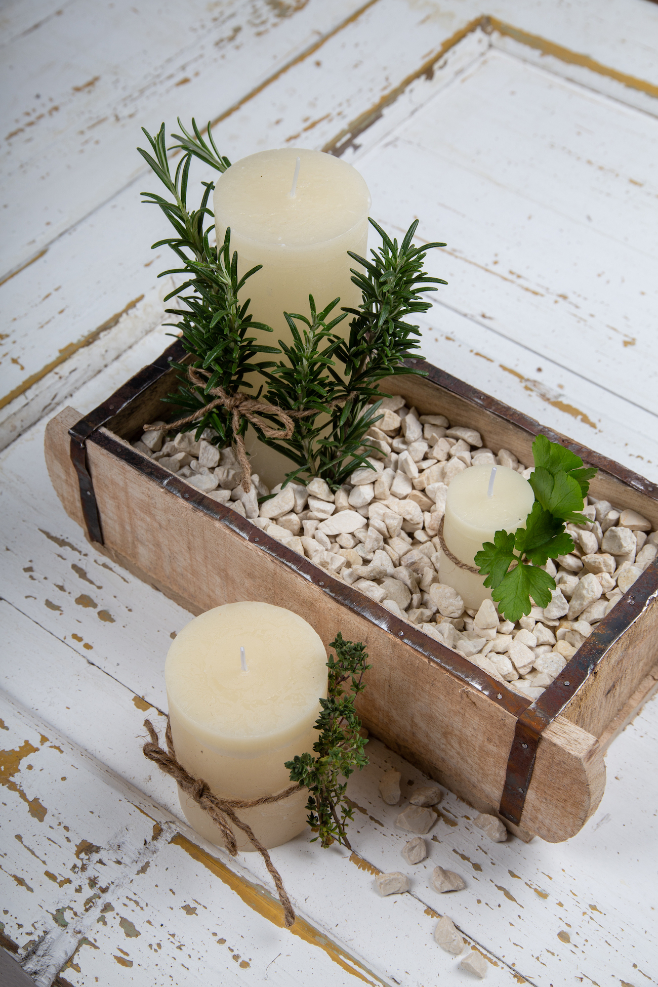 Holzkasten alte Ziegelform / Pflanztopf 
