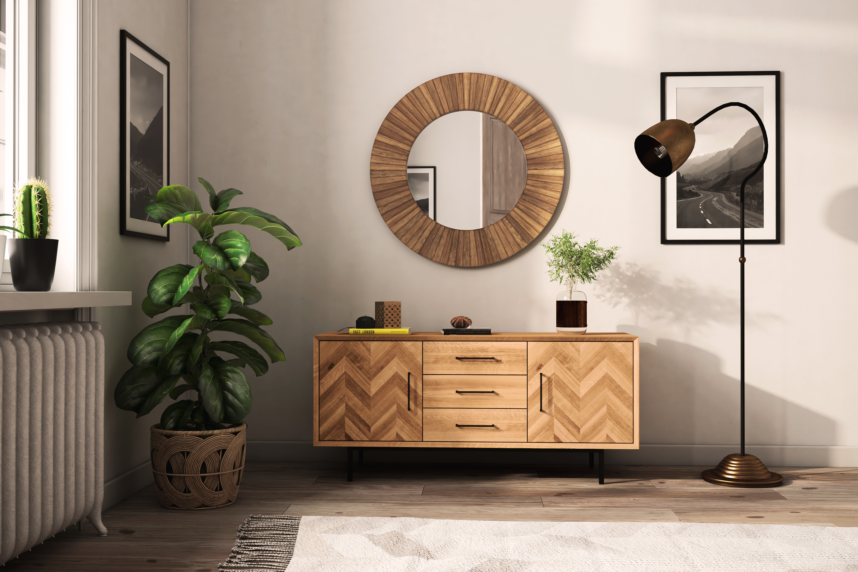Sideboard mit 2 Türen & 3 Schubladen / Abies 2729