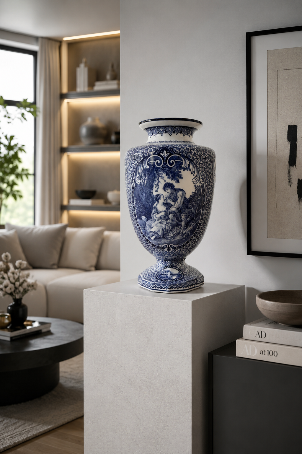 Antike Porzellanvase von Franz Anton Mehlem Bonn – Decor L.XVI. | WUNDERBAAReS.de