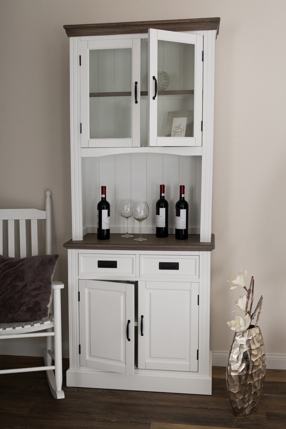 Buffetschrank Rita, mit Glastüren
