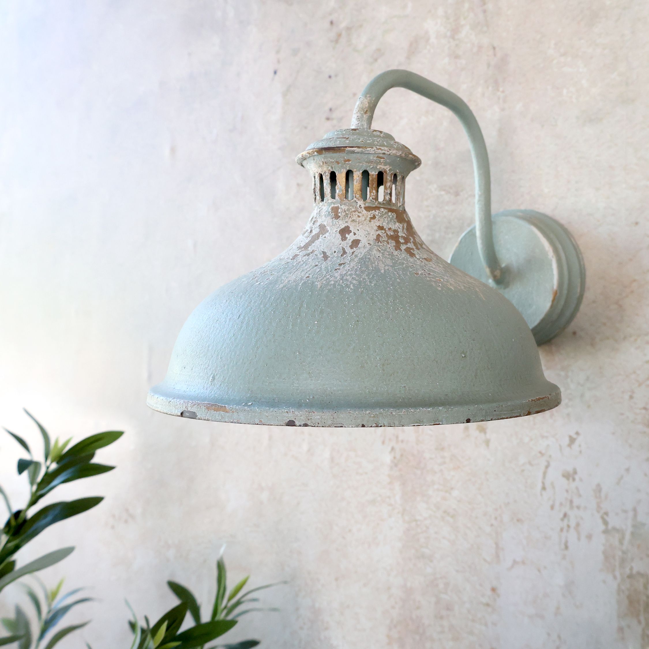 Lampe für Wand von Chic Antique / Metall-Antik-Optik / türkis