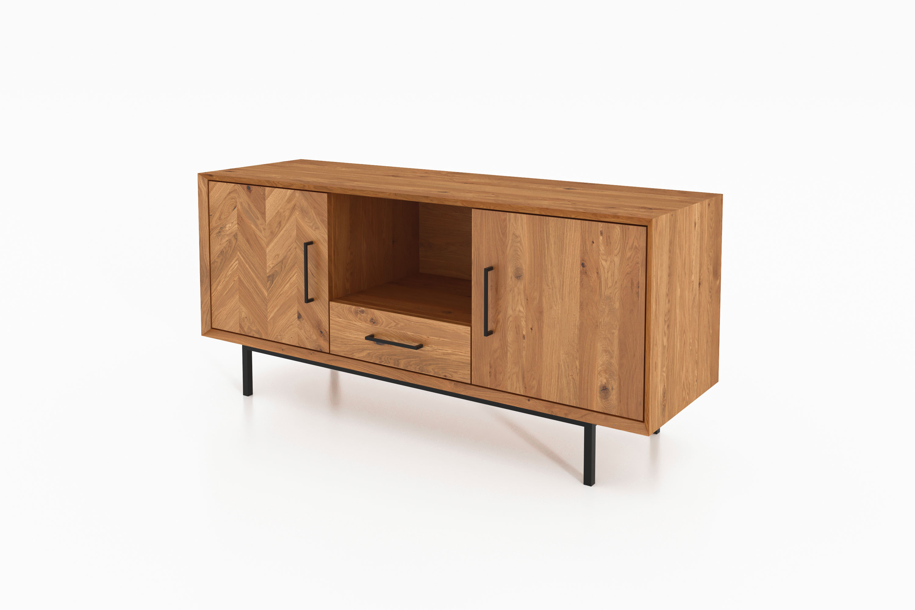 Sideboard mit 2 Türen & Freifach & Schublade / Abies 2725