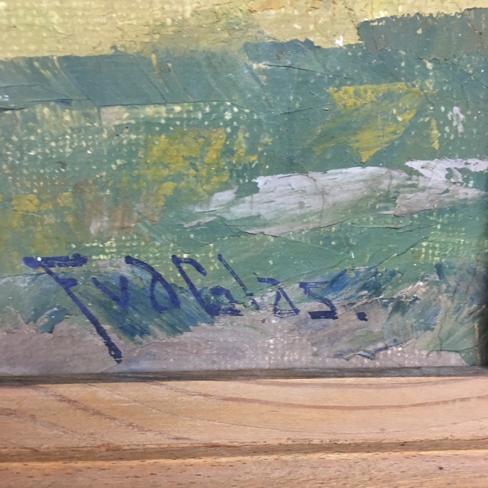 Landschaft mit Fachwerkhaus / Franz van der Glas (1878 - 1964)